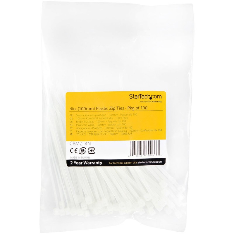 Fascette in Nylon Startech CBMZT4N              Bianco