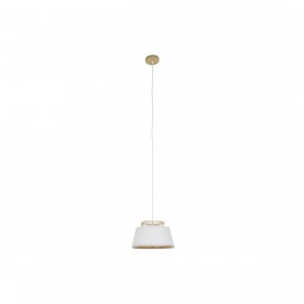 Lampadario DKD Home Decor Bianco Marrone Naturale Bambù 50 W 30 x 30 x 20 cm