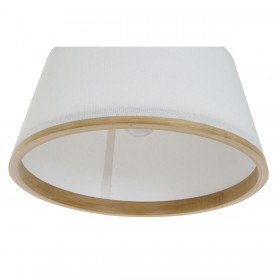 Lampadario DKD Home Decor Bianco Marrone Naturale Bambù 50 W 30 x 30 x 20 cm