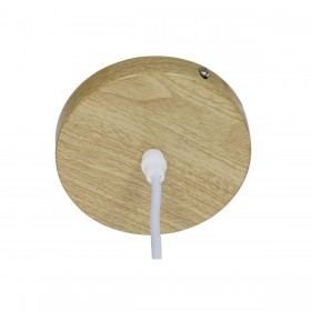 Lampadario DKD Home Decor Bianco Marrone Naturale Bambù 50 W 30 x 30 x 20 cm