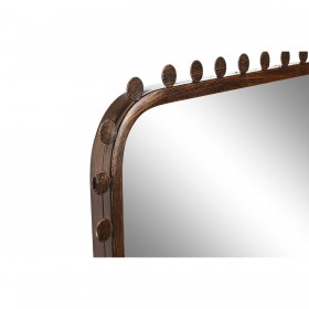 Specchio da parete Home ESPRIT Nero Dorato Cristallo Legno MDF Neoclassico 44 x 2,5 x 64 cm
