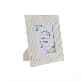 Cornice Portafoto Home ESPRIT Bianco Cristallo Legno MDF Indiano 26,5 x 1,5 x 32 cm