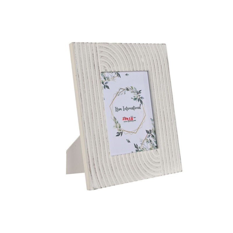 Cornice Portafoto Home ESPRIT Bianco Cristallo Legno MDF Indiano 26,5 x 1,5 x 32 cm