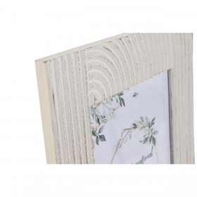 Cornice Portafoto Home ESPRIT Bianco Cristallo Legno MDF Indiano 32 x 1,5 x 37 cm