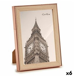 Vaso Home ESPRIT Bianco Naturale Legno di mango Coloniale 18 x 18 x 30,5 cm