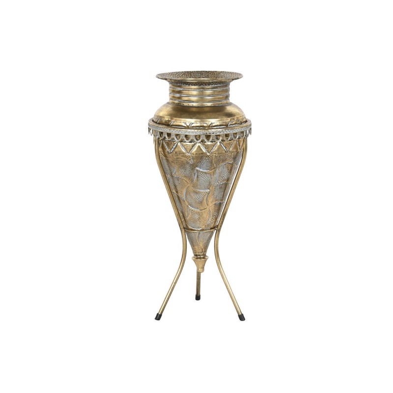 Vaso Home ESPRIT Dorato Metallo 24 x 24 x 57 cm