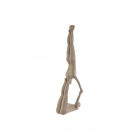 Statua Decorativa Home ESPRIT Beige Yoga 29,5 x 8 x 28 cm