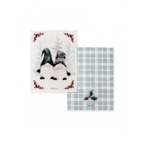 Set di Asciugamani da Cucina HappyFriday Xmas Gnomes  Multicolore 70 x 50 cm 15 x 1 x 38 cm (2 Pezzi)