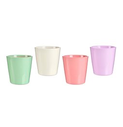 Vaso Home ESPRIT Nero Rosso Resina Orientale 22 x 22 x 25 cm