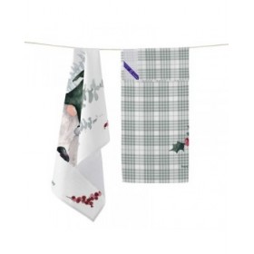 Set di Asciugamani da Cucina HappyFriday Xmas Gnomes  Multicolore 70 x 50 cm 15 x 1 x 38 cm (2 Pezzi)