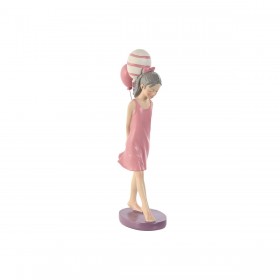 Statua Decorativa Home ESPRIT Rosa Malva chica 7 x 11 x 27 cm