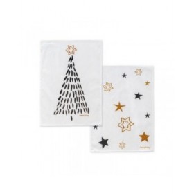Panno da Cucina HappyFriday Xmas Gold Multicolore 70 x 50 cm (2 Unità)