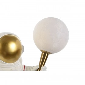 Lampada da Parete Home ESPRIT Bianco Dorato Metallo Resina Moderno Astronauta 26 x 21,6 x 33 cm