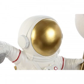 Lampada da Parete Home ESPRIT Bianco Dorato Metallo Resina Moderno Astronauta 26 x 21,6 x 33 cm