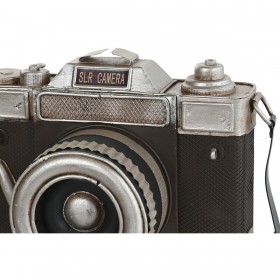 Statua Decorativa Home ESPRIT Marrone Argentato Fotocamera Vintage 23 x 12 x 15 cm