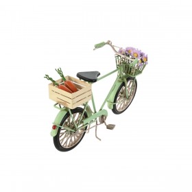 Statua Decorativa Home ESPRIT Nero Menta Bicicletta Vintage 24 x 9 x 13 cm (2 Unità)