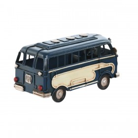 Statua Decorativa Home ESPRIT Azzurro Bianco Autobus Vintage 17 x 7 x 8 cm (2 Unità)