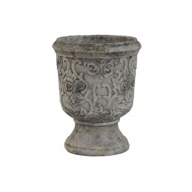 Vaso Home ESPRIT Bianco Grigio Cemento 22 x 22 x 29 cm