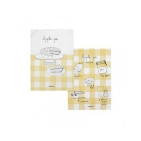 Panno da Cucina HappyFriday Apple pie Multicolore 70 x 50 cm (2 Unità)