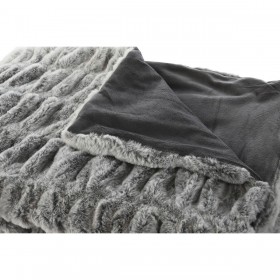 Coperta Home ESPRIT Grigio 130 x 170 x 2 cm