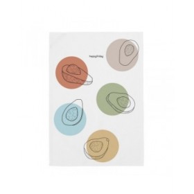 Panno da Cucina HappyFriday Avocado Multicolore 70 x 50 cm (2 Unità)