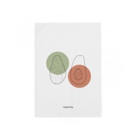 Panno da Cucina HappyFriday Avocado Multicolore 70 x 50 cm (2 Unità)
