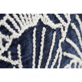 Cuscino Home ESPRIT Argentato Blu Marino Mediterraneo 60 x 10 x 35 cm