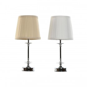 Lampada da tavolo Home ESPRIT Bianco Beige Metallo 25 W 220 V 20 x 20 x 43 cm (2 Unità)