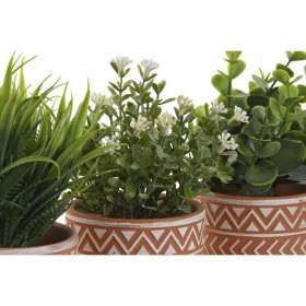 Pianta Decorativa Home ESPRIT Polietilene Cemento 12 x 12 x 17 cm (3 Unità)