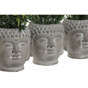 Pianta Decorativa Home ESPRIT Polietilene Cemento Buddha 10 x 10 x 21 cm (3 Unità)