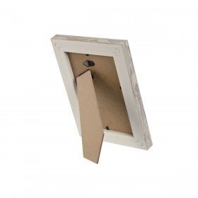 Cornice Portafoto Home ESPRIT Bianco Naturale Cristallo polistirene Scandinavo 14,5 x 2 x 20 cm (2 Unità)