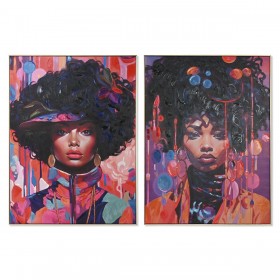 Quadro Home ESPRIT Donna Moderno 90 x 3,5 x 120 cm (2 Unità)