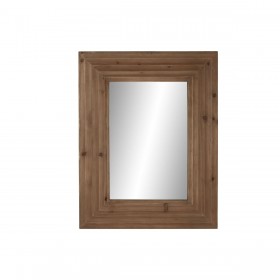 Specchio da parete Home ESPRIT Marrone Naturale Abete Moderno 104 x 9 x 135 cm