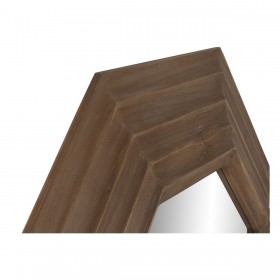 Specchio da parete Home ESPRIT Marrone Naturale Abete Moderno 119 x 9 x 119 cm