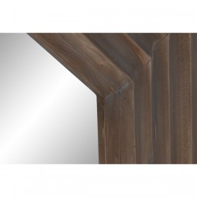 Specchio da parete Home ESPRIT Marrone Naturale Abete Moderno 119 x 9 x 119 cm