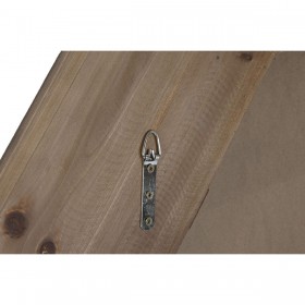 Specchio da parete Home ESPRIT Marrone Naturale Abete Moderno 119 x 9 x 119 cm