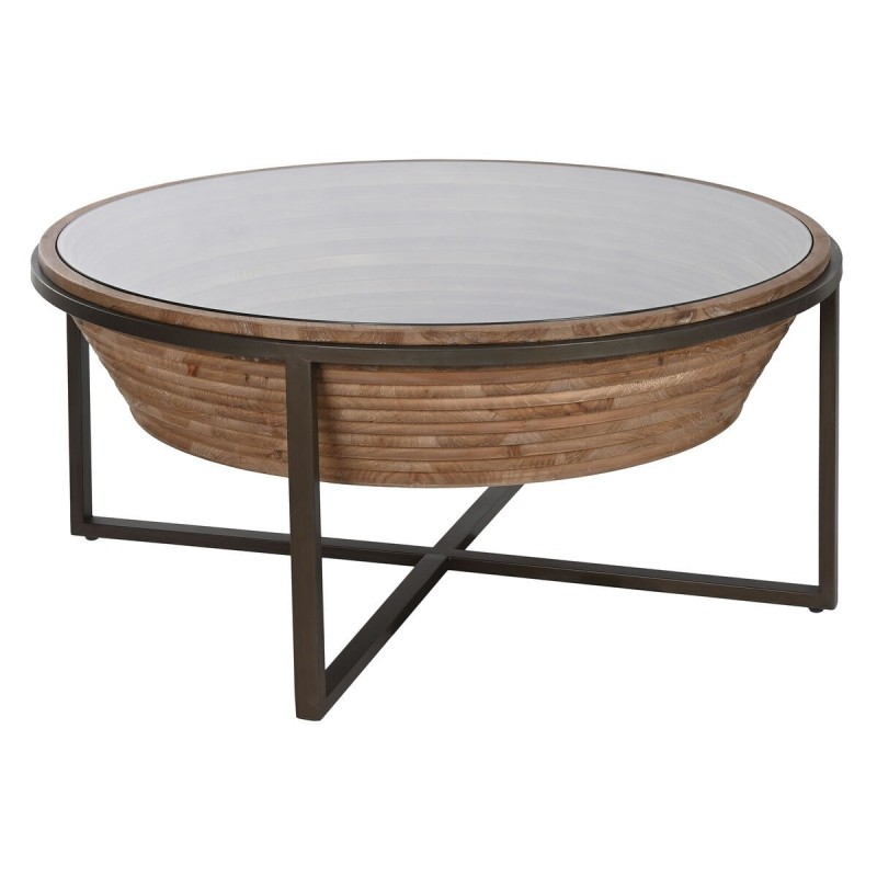 Tavolino da Caffè Home ESPRIT Cristallo Legno di abete 102 x 102 x 46 cm