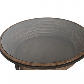 Tavolino da Caffè Home ESPRIT Cristallo Legno di abete 102 x 102 x 46 cm