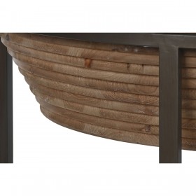 Tavolino da Caffè Home ESPRIT Cristallo Legno di abete 102 x 102 x 46 cm