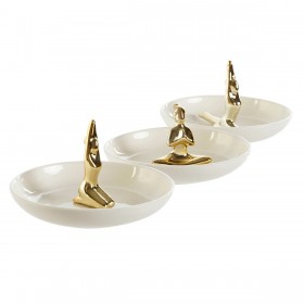 Svuotatasche DKD Home Decor Ceramica 11 x 11 x 6,5 cm (3 Unità)