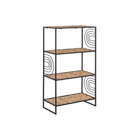 Scaffale Home ESPRIT Nero Metallo Fibra 50 x 25 x 88 cm