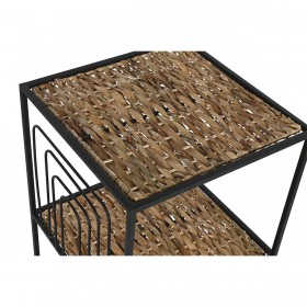Scaffale Home ESPRIT Nero Metallo Fibra 35 x 35 x 98 cm