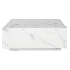 Tavolino da Caffè Home ESPRIT Bianco Legno MDF 90 x 90 x 35 cm