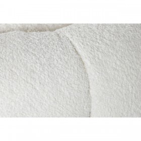 Poggiapiedi Home ESPRIT Bianco Poliestere Metallo 65 x 65 x 35 cm