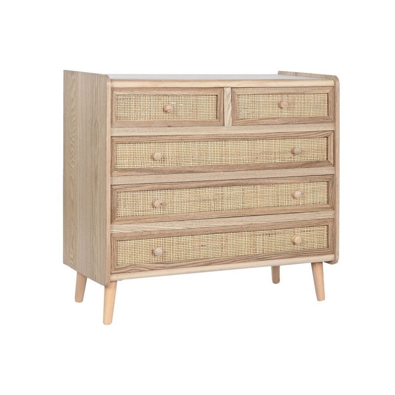 Cassettiera Home ESPRIT Naturale Legno di paulownia 80 x 35 x 77 cm