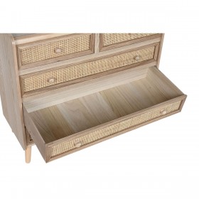 Cassettiera Home ESPRIT Naturale Legno di paulownia 80 x 35 x 77 cm