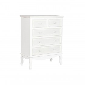 Cassettiera Home ESPRIT Bianco Beige Legno Legno MDF Romantico 80 x 42 x 105 cm