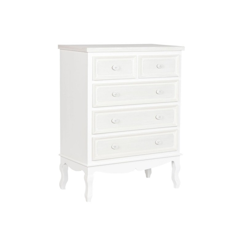 Cassettiera Home ESPRIT Bianco Beige Legno Legno MDF Romantico 80 x 42 x 105 cm
