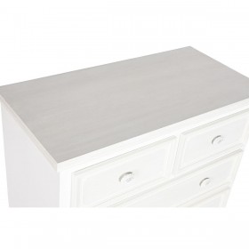 Cassettiera Home ESPRIT Bianco Beige Legno Legno MDF Romantico 80 x 42 x 105 cm