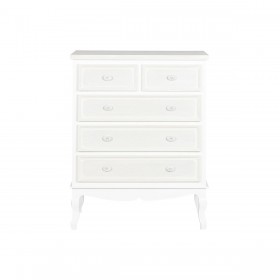 Cassettiera Home ESPRIT Bianco Beige Legno Legno MDF Romantico 80 x 42 x 105 cm